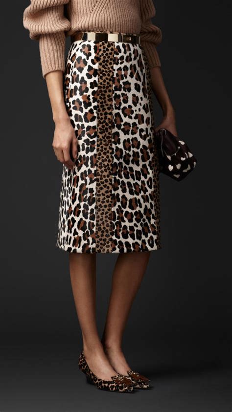 burberry london leopard skirt|burberry pencil skirt.